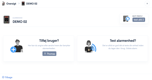 Alarmsender test